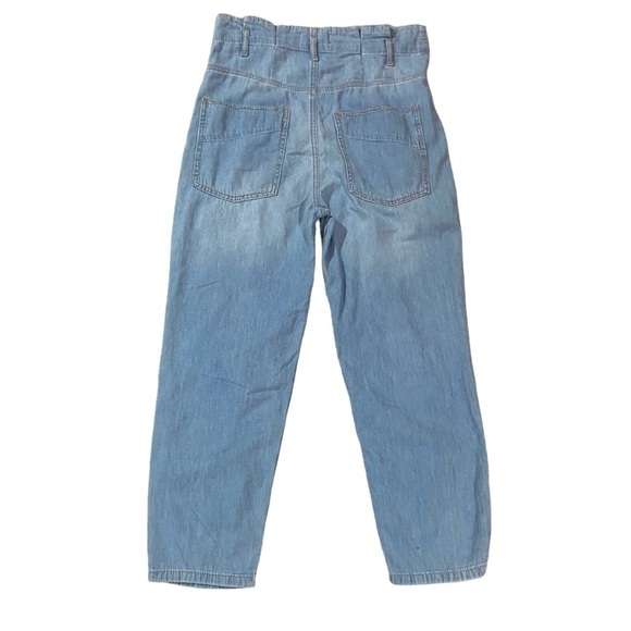 Free people belted denim utility pant in blue haze new size 28 - Picture 4 of 7